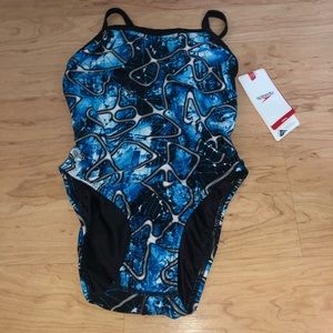 Speedo Cute Open Back Racing Swimsuit 💙